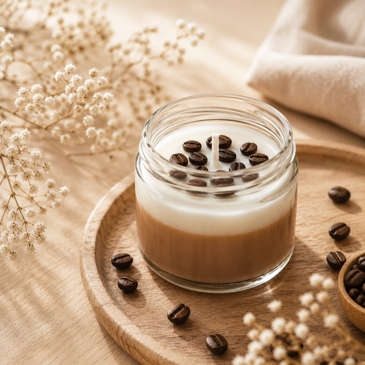 ☕ Kávé – Tej és Méz Illatgyertya