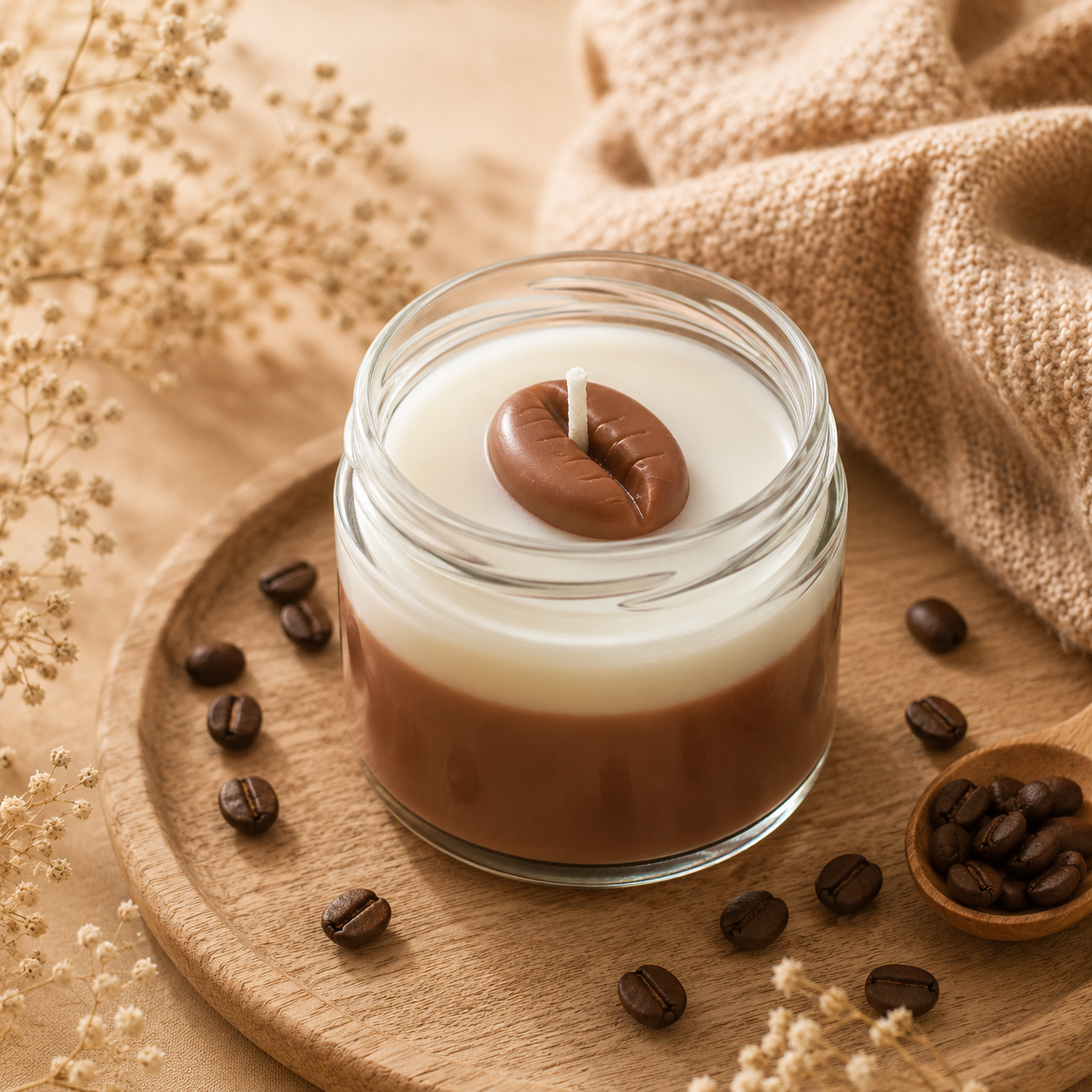 ☕ Kávé – Tej és Méz Illatgyertya